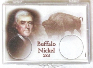 2005 Buffalo Reverse Commemorative Nickel Snaplock, 2 Coin