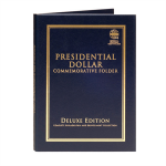 Large 2382 Presidential Dollars Commemorative Folder, P & D Deluxe Edition 2007-2018, 80 Opening...