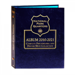 National Park Quarter Classic Album P & D, 2010-2021, 112 Coin Whitman