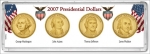 2007 Presidential Dollar 4 Piece Year Set Display Marcus