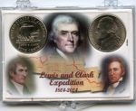 2x3  2004 Commemorative Nickel, 2 Coin Lewis & Clark Frosty Case