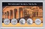 2006 3x5 Commemorative Nickel, Monticello 5 Coin Frosty Case