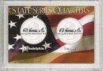 2x3 Undated 2 Coin State Quarter P & D Frosty Case - Harris