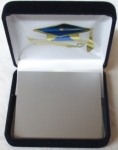Graduation Velvet Steel Box Blue With "I" Card  Airtite